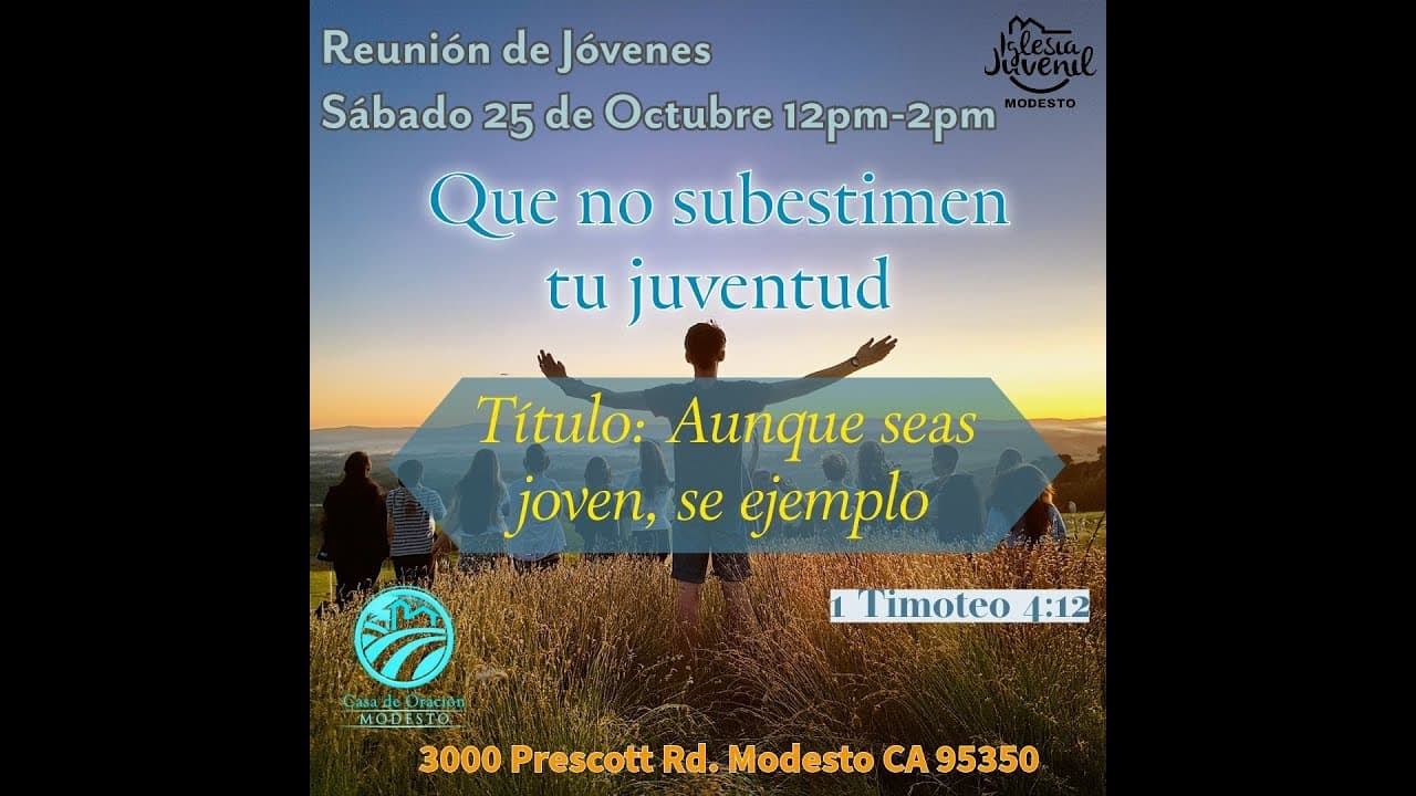 Aunque seas Joven, se ejemplo